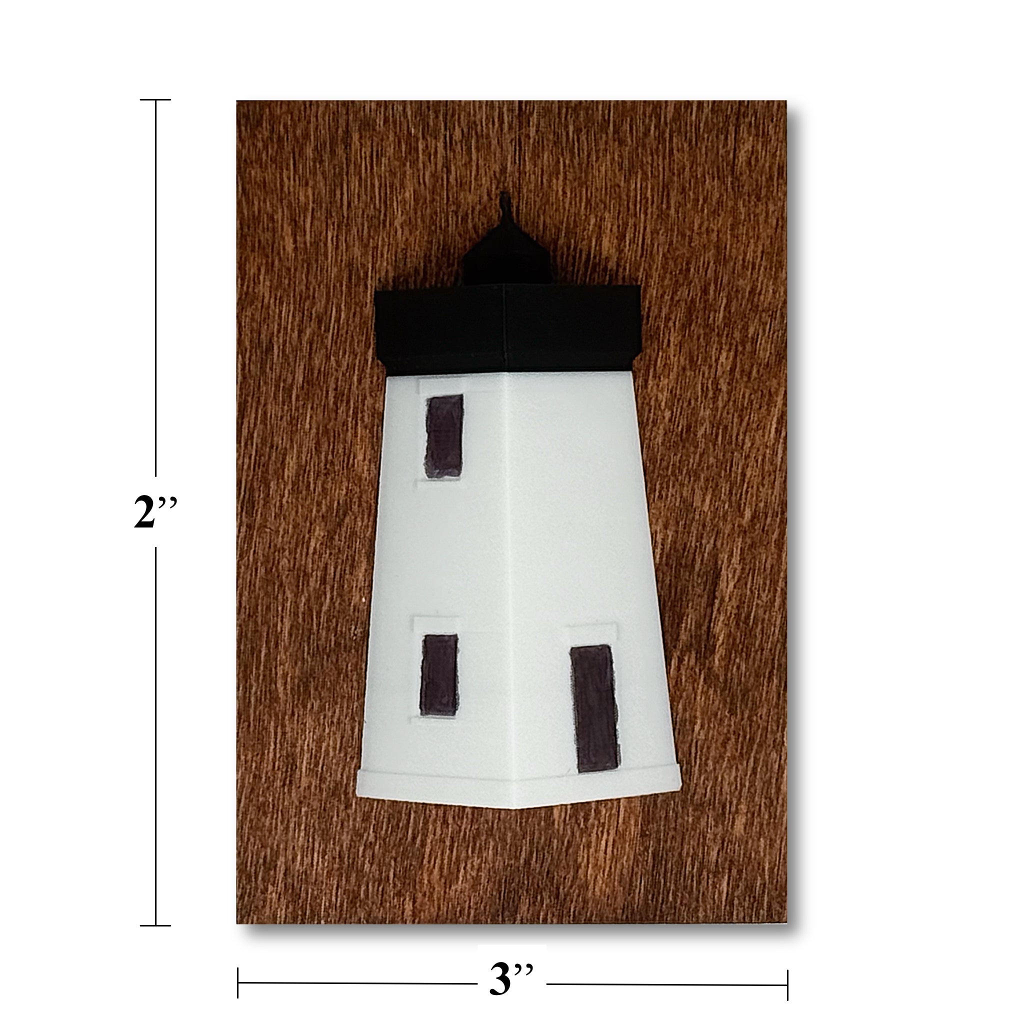 Long Point Lighthouse Mini 3D Printed Ornament or Magnet