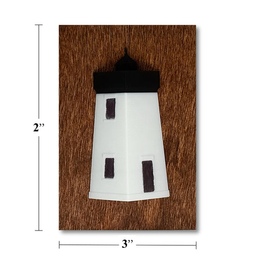 Long Point Lighthouse Mini 3D Printed Ornament or Magnet